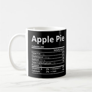 Apple Pie Nutrition Facts Funny Christmas Thanksgi Coffee Mug