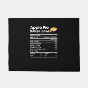 Apple Pie Nutrition Facts Funny Thanksgiving Chris Doormat