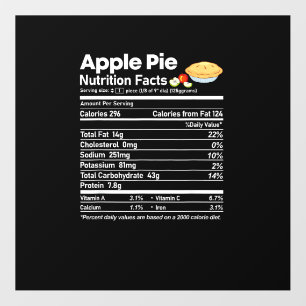 Apple Pie Nutrition Facts Funny Thanksgiving Chris Floor Decals
