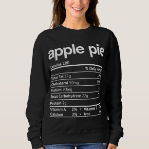 Apple Pie Nutrition Facts Funny Thanksgiving Chris Sweatshirt