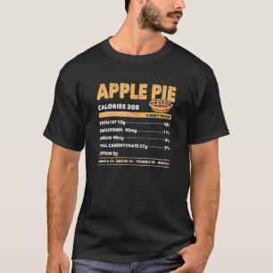 Apple Pie Nutrition Facts Thanksgiving Matching F T-Shirt