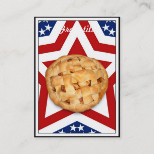 Apple Pie on Stars & Stripes Design Business Card