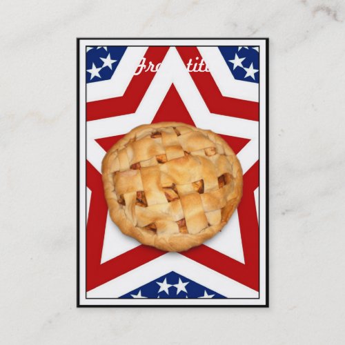 Apple Pie on Stars  Stripes Design Business Card