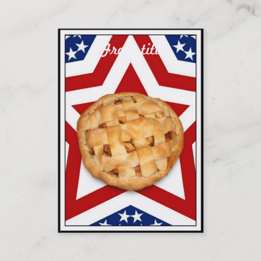 Customizable Apple Pie on Stars &amp; Stripes Design Business Card