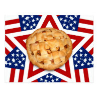 Apple Pie on Stars & Stripes Postcard