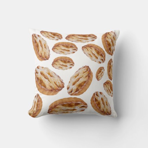 Apple pie pattern throw pillow
