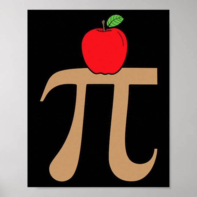 Apple Pie Pi Math Pun  Poster (Front)