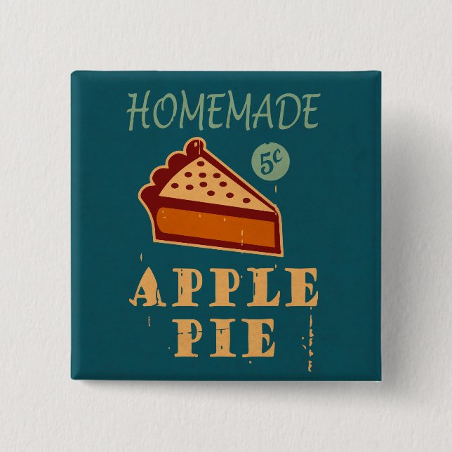Apple Pie Pinback Button (Front)