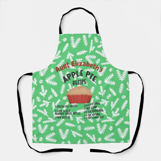 APPLE PIE RECIPE  Personalized    Apron (Front)
