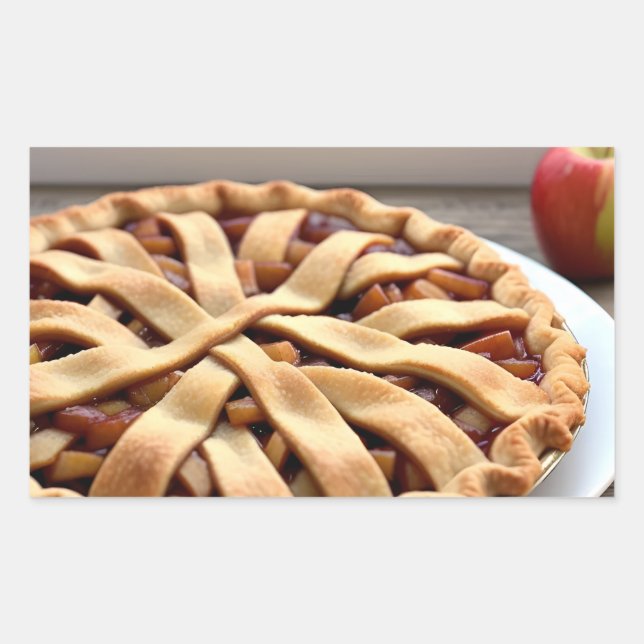 Apple Pie Rectangular Sticker (Front)