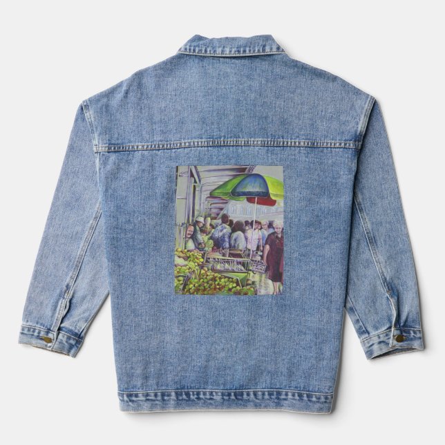 Apple Pie Requires Apples Denim Jacket (Back)