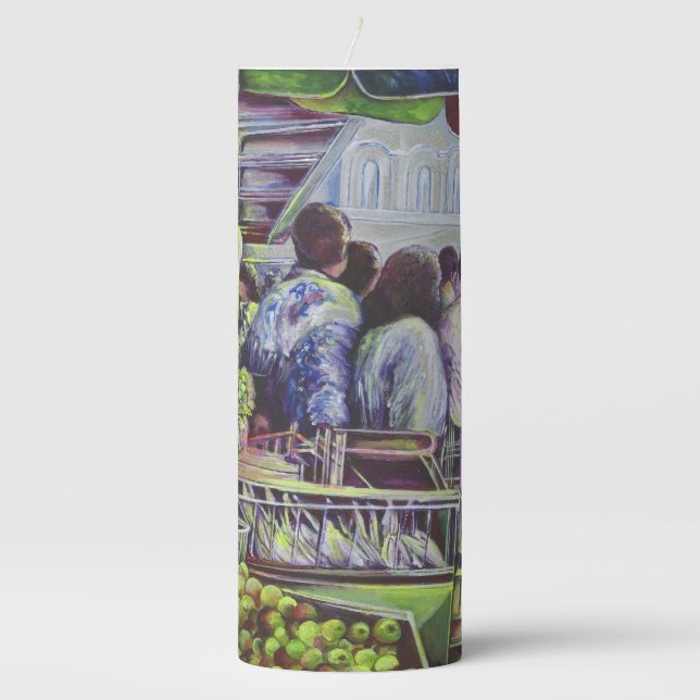 Apple Pie Requires Apples Pillar Candle (Front)