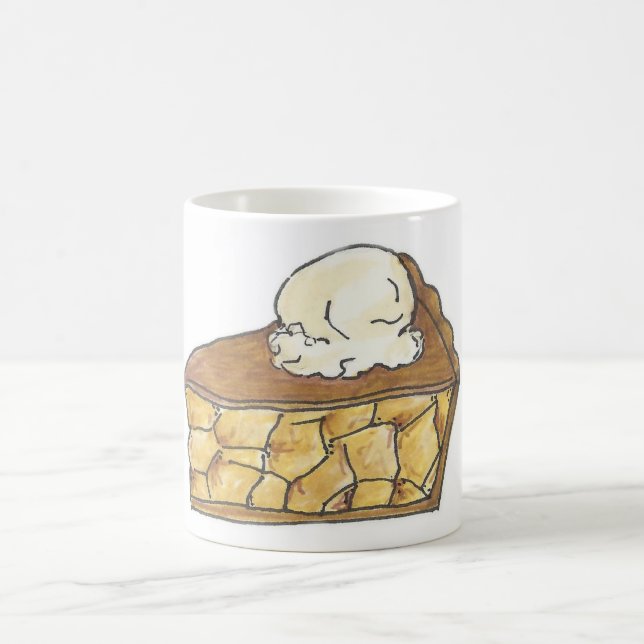 Apple Pie Slice a la Mode Ice Cream Dessert Picnic Coffee Mug (Center)