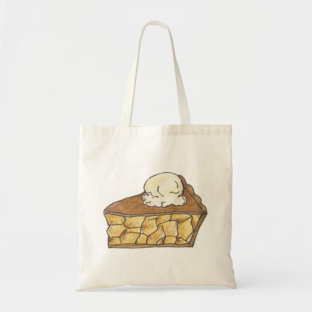 Apple Pie Slice A La Mode Ice Cream Foodie Tote (Front)