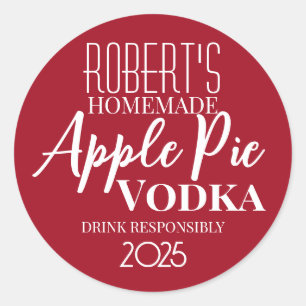 Apple Pie Vodka Personalized Classic Round Sticker
