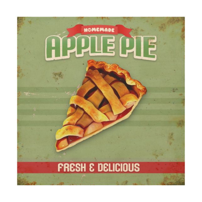 Apple Pie Wood Wall Art (Front)