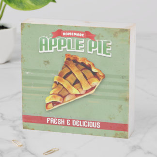 Apple Pie Wooden Box Sign