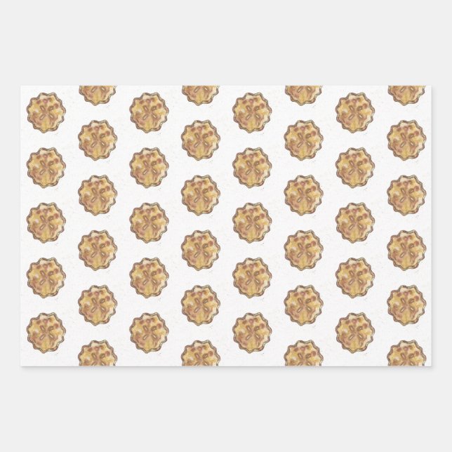 Apple Pie Wrapping Paper Sheet Set (Front 3)