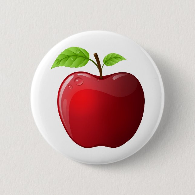 apple pinback button (Front)