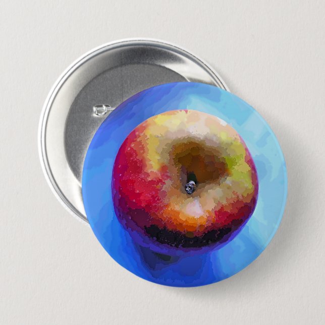 APPLE PINBACK BUTTON (Front & Back)
