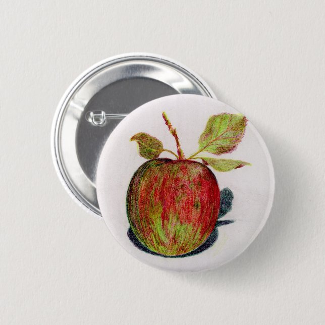 Apple Pinback Button (Front & Back)