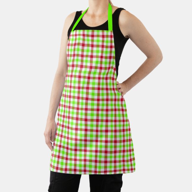 Apple Plaid apron (Insitu)