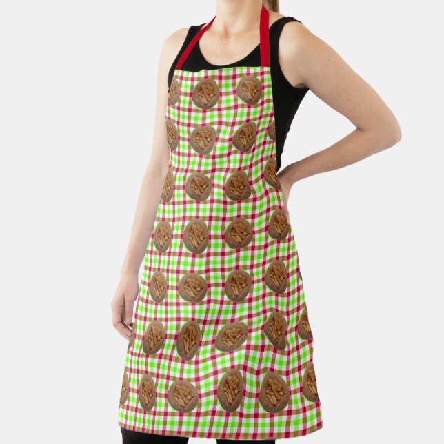 Apple Plaid Kolache apron (Insitu)