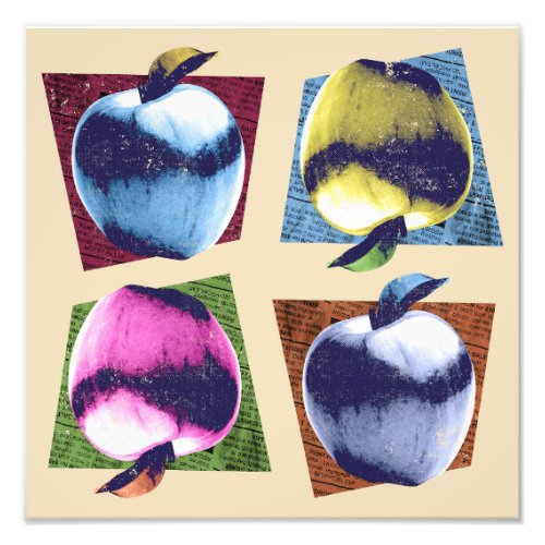 Apple pop art design photo print