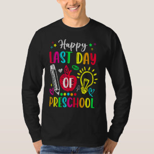 Apple Preschool Teacher Boy Girl Happy Last Day Of T-Shirt