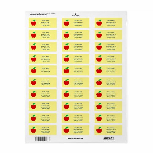 Apple print return address labels