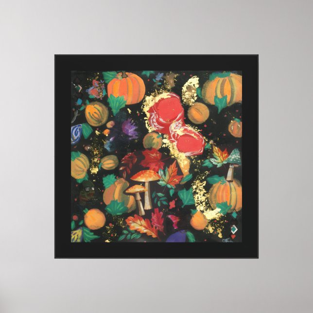 Apple & Pumpkin Spice Fall Canvas Print (Front)