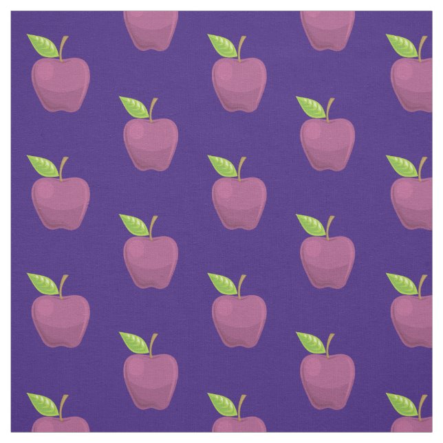 Apple Purple Pattern Fabric (Swatch)