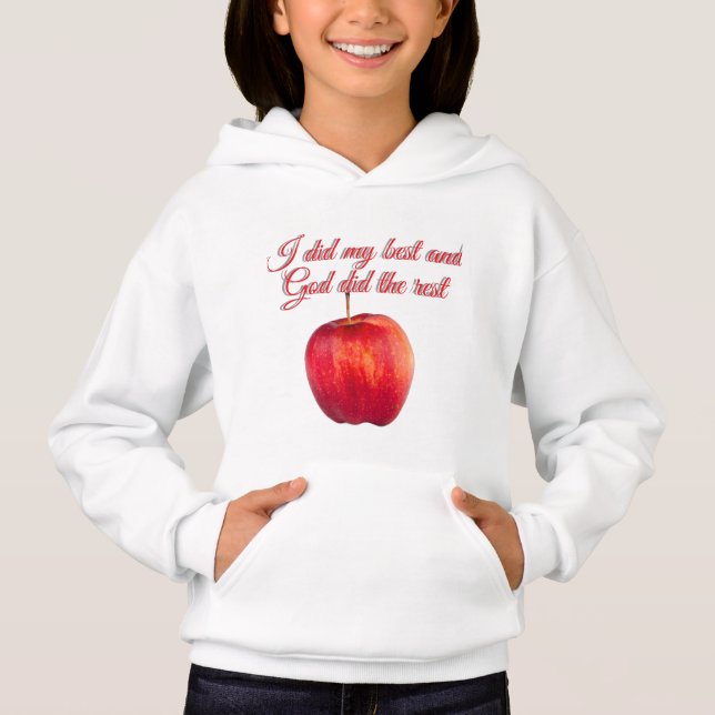 Apple & quotes T-Shirt Hoodie (Front)