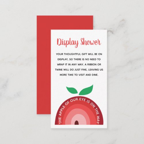 Apple Rainbow Baby Shower Display Shower Enclosure Card