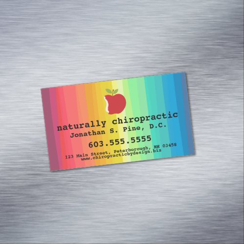 Apple/Rainbow Chiropractic Magnetic Business Cards
