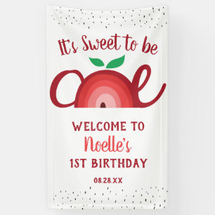 Apple Rainbow, Sweet to be One, 1st Birthday Banner