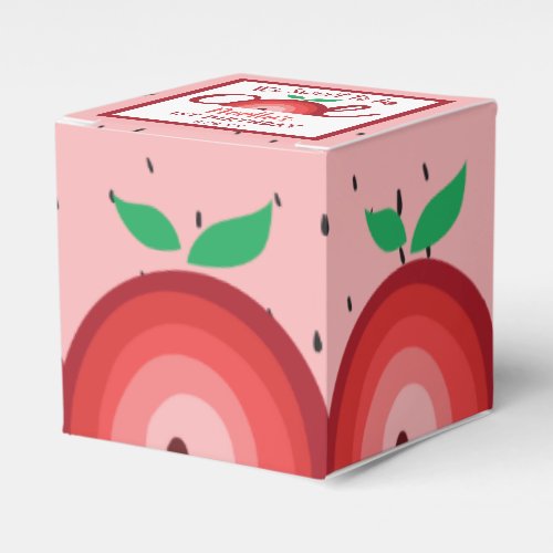 Apple Rainbow Sweet to be One 1st Birthday Favor Boxes