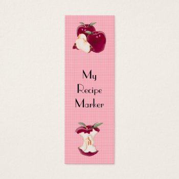 Apple Recipe Book Mark by Lynnes_creations at Zazzle