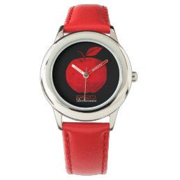 Apple Red Delicious Black Cool Watch