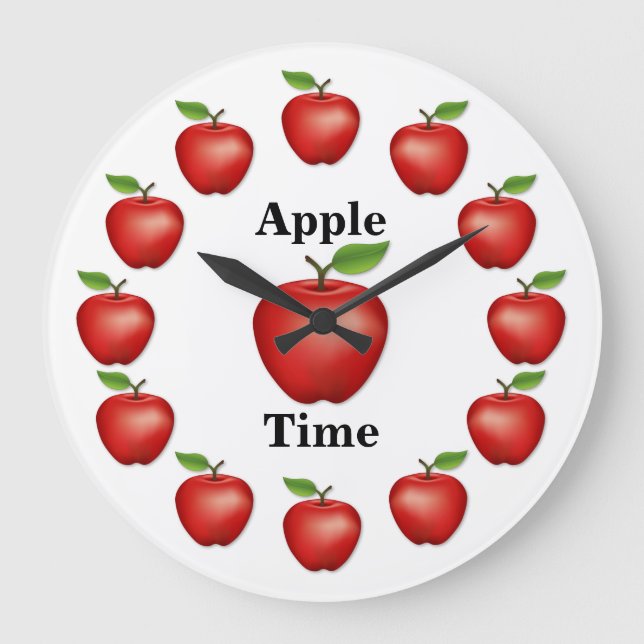 Apple, Red Delicious Large Clock (Front)