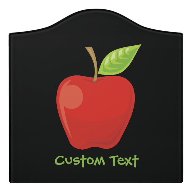 Apple Red Door Sign (Large Crest Front)