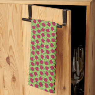Apple Red Fruit Illustration Pattern Kitchen Towel