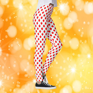 Apple Red Fruit Pattern Leggings