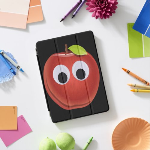 Apple red fruit with googly eyes _ Personalized iPad Air Cover