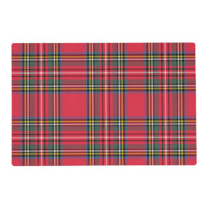 Apple Red Plaid Paper Placemats