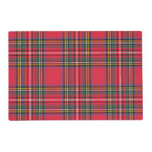 Apple Red Plaid Paper Placemats