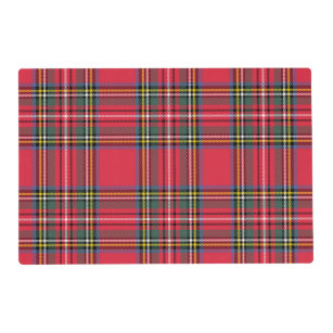 Apple Red Plaid Paper Placemats
