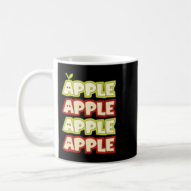 Apple Repeat Apple Picking Farmer Coffee Mug (Left)