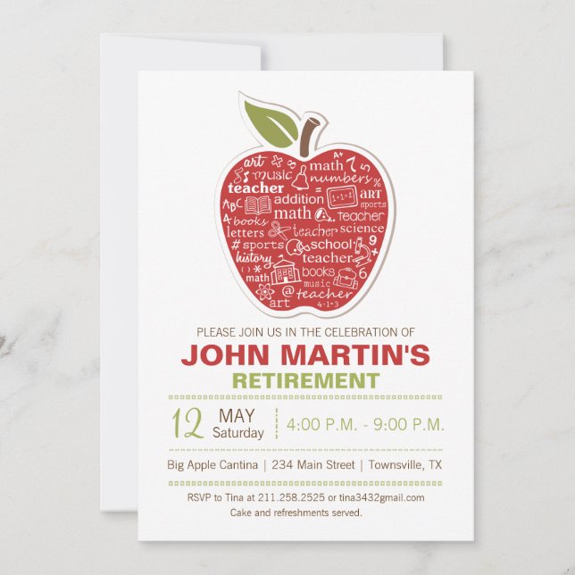 Apple Retirement Invitation (Front)