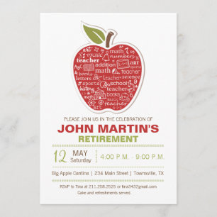 Apple Retirement Invitation